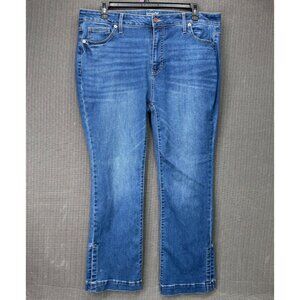 Terra & Sky Womens Size 16W Blue Straight Leg Denim Jeans Stretch